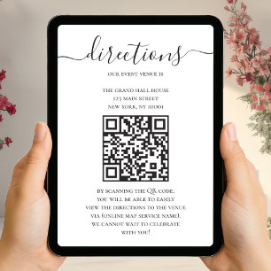 Modern Directions Digital Maps With QR Code Card