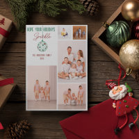 Modern Disco Ball Family Photo Collage
