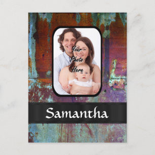 Modern distressed grunge postcard