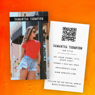 Modern Distressed Professional Photography Photo Business Card