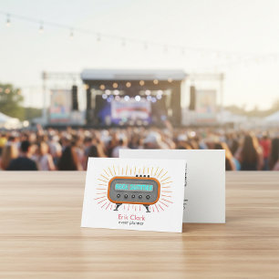 Modern DJ & Festival Organiser Card with QR Code