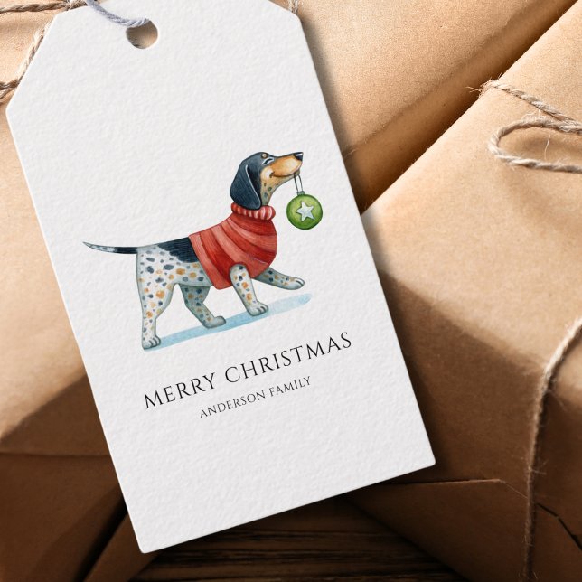 Modern Dog Christmas  Gift Tags (Creator Uploaded)