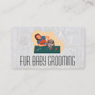 Modern Dog Logo   Scissors   Pet Care Business Card