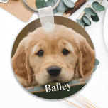 Modern Dog Lover Personalized Pet Photo Key Ring<br><div class="desc">Carry your pet with you everywhere you go with this custom pet photo keychain ! A must have for every dog mom and dog dad ! 
Modern Dog Lover Personalized Pet Photo keychain</div>
