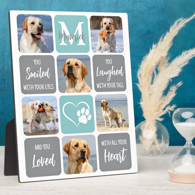 Modern Dog Memorial Pet Loss Custom Colourful Phot Plaque (Creator Uploaded)