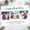 Modern Dog Photo Collage Christmas Happy Howlidays