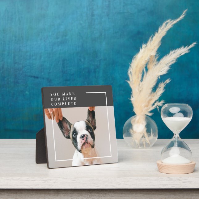 Modern Dog Photo | Dog Quote  Plaque (Insitu)