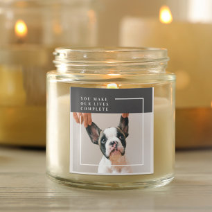 Modern Dog Photo   Dog Quote  Square Sticker