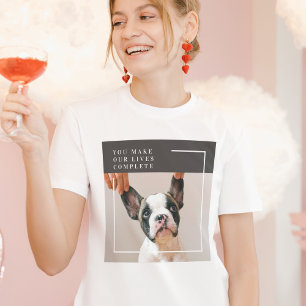 Modern Dog Photo   Dog Quote  T-Shirt