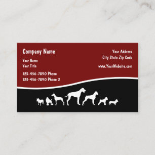 Modern Dog Training And Obedience Class Business Card
