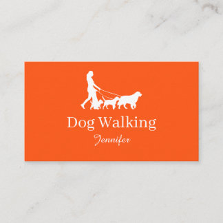 Modern Dog Walker Business Card