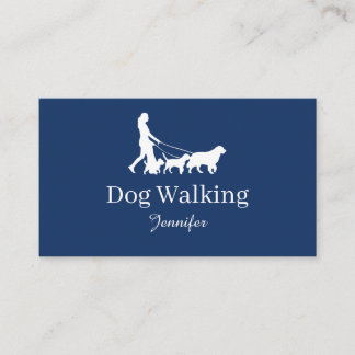Modern Dog Walker Business Card