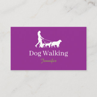 Modern Dog Walker Business Card