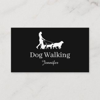 Modern Dog Walker Business Card
