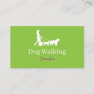 Modern Dog Walker Business Card