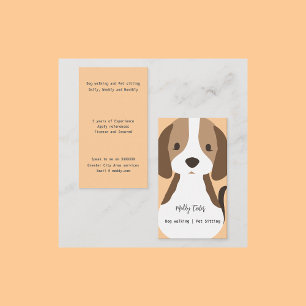Modern Dog walking pet sitting Business card