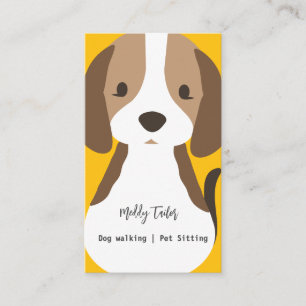 Modern Dog walking pet sitting Business card