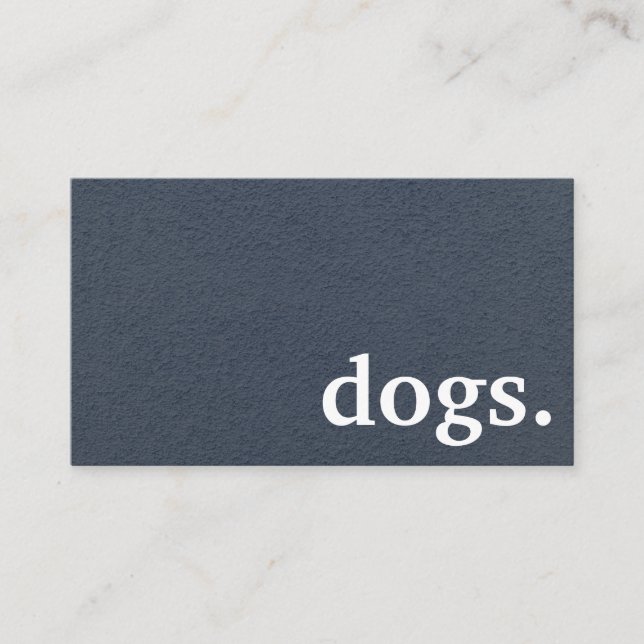 Modern dogs. loyalty punch card (Front)