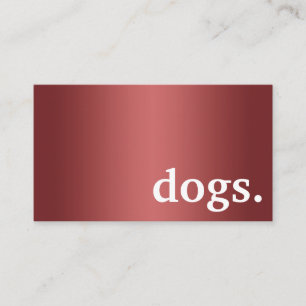 Modern dogs. loyalty punch card