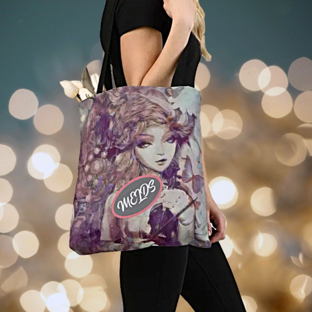 Modern Doll Music  Violin Puppet Tote Bag (Creator Uploaded)
