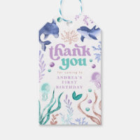 Modern Dolphin Under the Sea Thank You Birthday