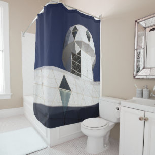 Modern Dome Architecture Shower Curtain