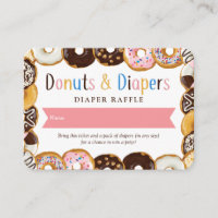 Modern Donuts & Diapers Baby Shower Sprinkl Raffle