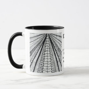 Modern Doodle with Quote on Perspective and Name Mug