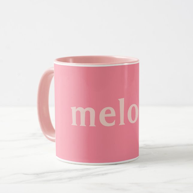 Modern dorm room pink name  mug (Front Left)