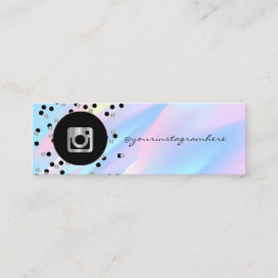 Modern Dots,Abstract Holographic Instagram Mini Business Card
