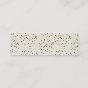 Modern Dots Ivory & Black Tiny Dot Print Mini Business Card