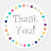 Modern Dots Thank You Sticker