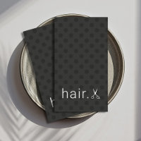 Modern Dotted Black White Scissors Hairstylist