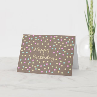 Modern Dotted pattern Birthday Card