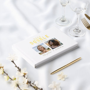 Modern Double Celebration Graduation Guest Book