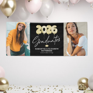 Modern Double Graduation 2025 Photo Banner