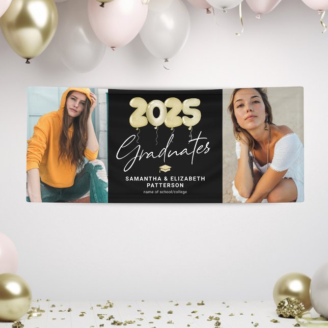 Modern Double Graduation 2025 Photo Banner (Creator Uploaded)