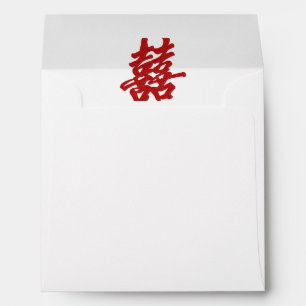 Modern Double Happiness Liner Envelopes