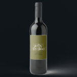 Modern Double Merry Christmas Wine Label<br><div class="desc">Impress the host with this personalised gift. Stick it on a nice bottle of wine and they're sure to know who its from!</div>
