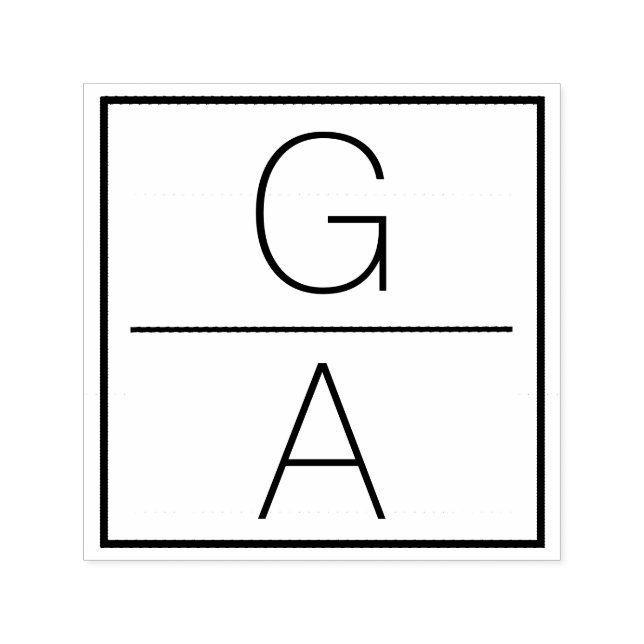 Modern Double Monogram Wedding Logo Self-inking Stamp (Design)