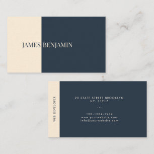 Modern double-sided business card