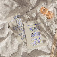 Modern Double Sided Hand-Written Retro Wedding