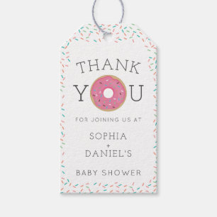 Modern Doughnut Baby Shower Favour Tag 