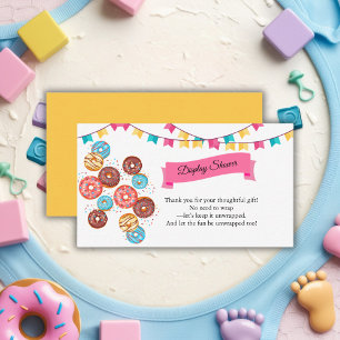 Modern Doughnut Baby Sprinkles Baby Shower Enclosure Card