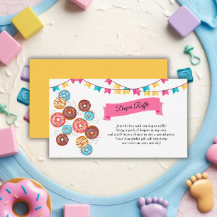 Modern Doughnut Baby Sprinkles Baby Shower Enclosure Card