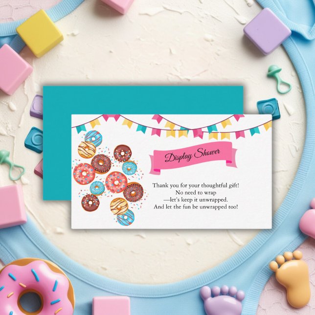 Modern Doughnut Baby Sprinkles Baby Shower Enclosure Card (Creator Uploaded)