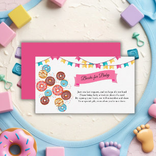 Modern Doughnut Baby Sprinkles Baby Shower Enclosure Card