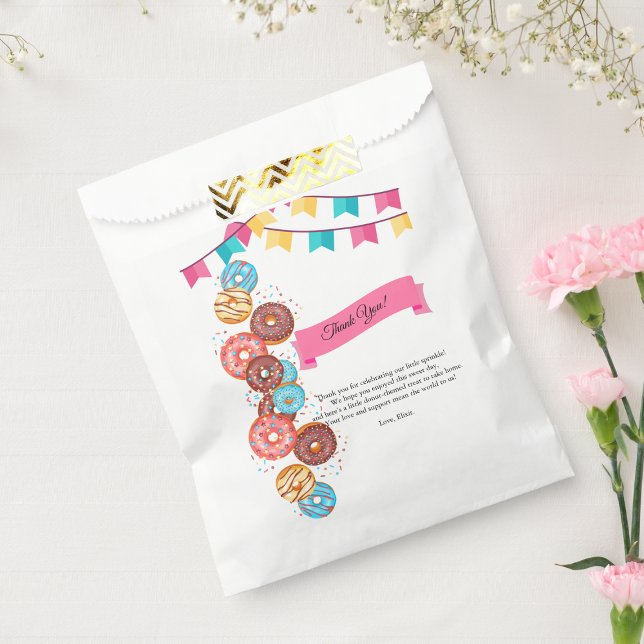 Modern Doughnut Baby Sprinkles Baby Shower Favour Bags (Creator Uploaded)