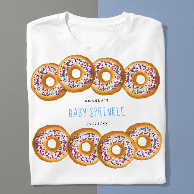 Modern Doughnut Boys Baby Shower Sprinkle T-Shirt (Creator Uploaded)