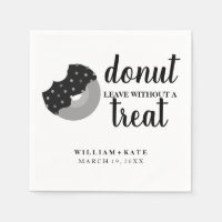 Modern Doughnut Leave Without a Treat Wedding Favo